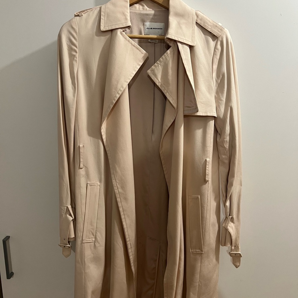 Club Monaco Light Pink Trench Coat